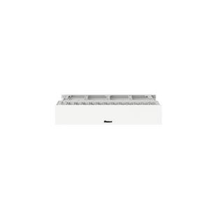 Organizador de Cables Horizontal NetManager de Alta Densidad, Doble (Frontal y Posterior), Para Rack de 19in, 2UR, Color Blanco