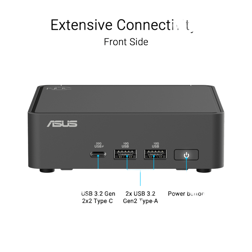 Mini PC NUC Barebone / Core i5 -210H / WiFi 7 y 2.5 GbE / Bluetooth / incluye Memoria RAM, SSD y S.O. /  Incluye Fuente