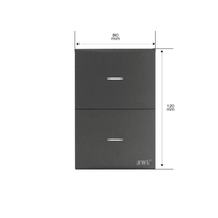 Placa con2 Interruptores Escalera  10 A 127 V  60 Hz.