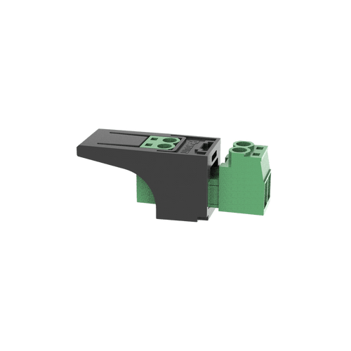 Módulo Conector Eléctrico para Cable Eléctrico FMPS, Compatible con 26-12 AWG, Tipo Mini-Com, Color Verde