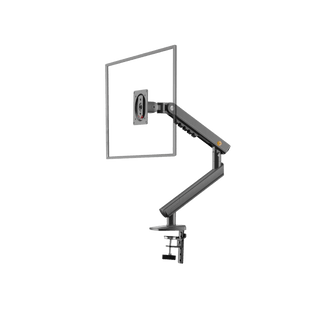 Brazo Ergonómico para Monitor / Soporte 17"-32" / Carga 2-7 kg / Ajuste de Tensión / Rotación ±90° / Instalación Abrazadera o Pasacables