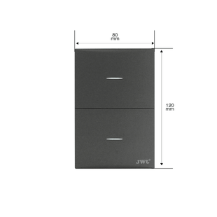 Placa con 2 Interruptores Sencillos  10 A 127 V  60 Hz.