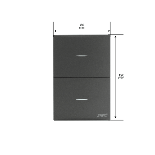 Placa con 2 Interruptores Sencillos  10 A 127 V  60 Hz.