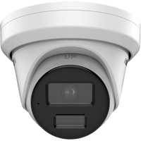 Turret IP 4 Megapixel / Lente 4 mm / Dual Light (40 mts IR + 40 mts Luz Blanca / DARKFIGHTER S / Microfono Integrado /  Exterior IP67 / WDR 130 dB /  4 Analíticos: AcuSense, Deteccion Facial, Conteo de Personas por Cruce y Zona
