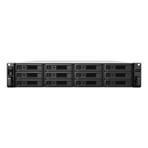 RackStation RS3621xs+ | 12 Bahías | Procesador Intel Xeon D-1541 8 Núcleos | 8 GB DDR4 ECC | Dual 10GbE | Alimentación Redundante | Escalable a 36 Bahías | Garantía 3 Años.