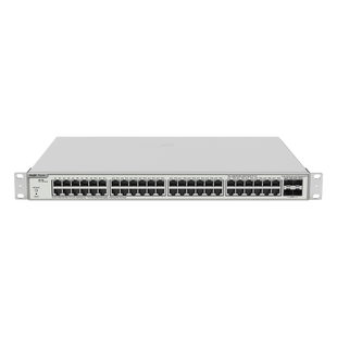 Switch Administrable PoE Capa 2+ Plus, con 48 puertos Gigabit PoE 802.3af/at + 4 SFP+ para fibra 10Gb, gestión gratuita desde la nube, 370w