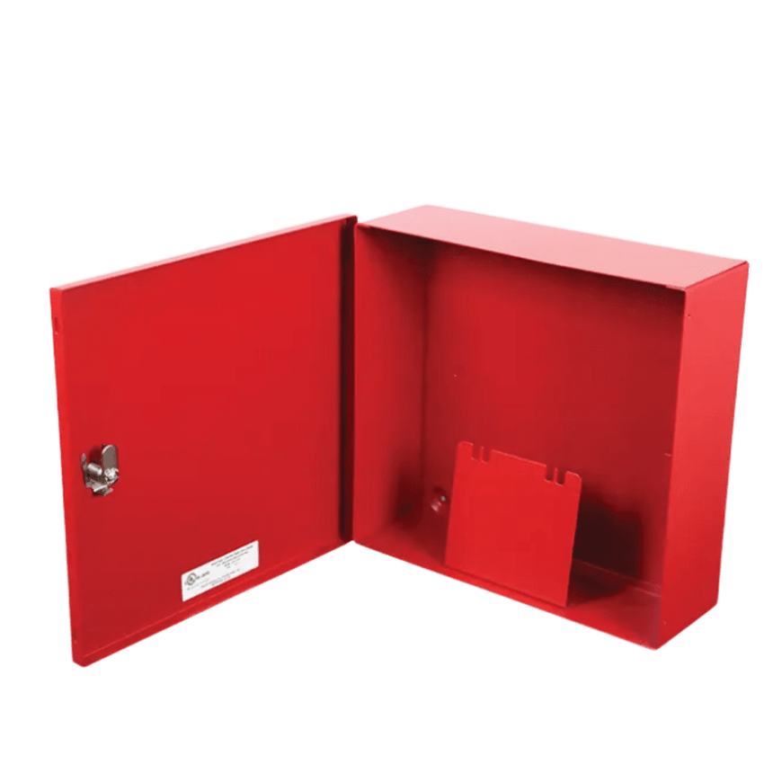 Caja Metálica Roja Serie | Documentos De Registro Del Sistema | Con Cerradura De Botón | 12x12x4
