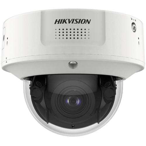 Domo IP 12 Megapixel / Lente Mot. 2.8 a 12 mm /  DARKFIGHTER / WDR 120 dB / IK10 / 40 mts IR / Conteo Facial / Reconocimiento Facial  / PoE / Búsqueda por Atributos / Micrófono Integrado / Micro SD