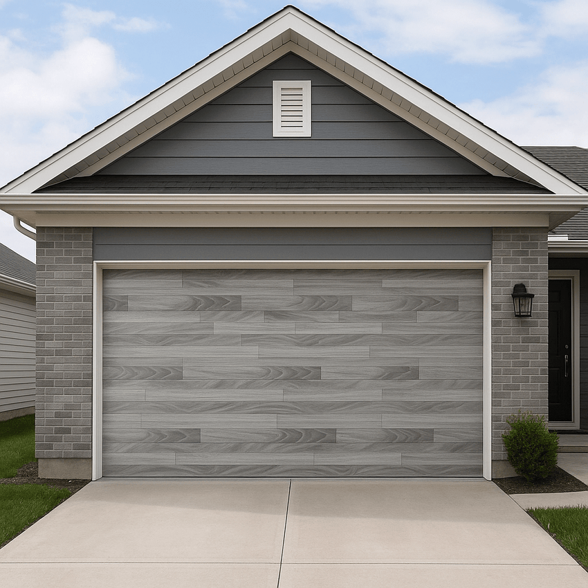 Puerta de Garage de Alta Calidad / Estilo Americano / Acabado Laminado PREMIUM / Color Gris / 20x9 Pies.