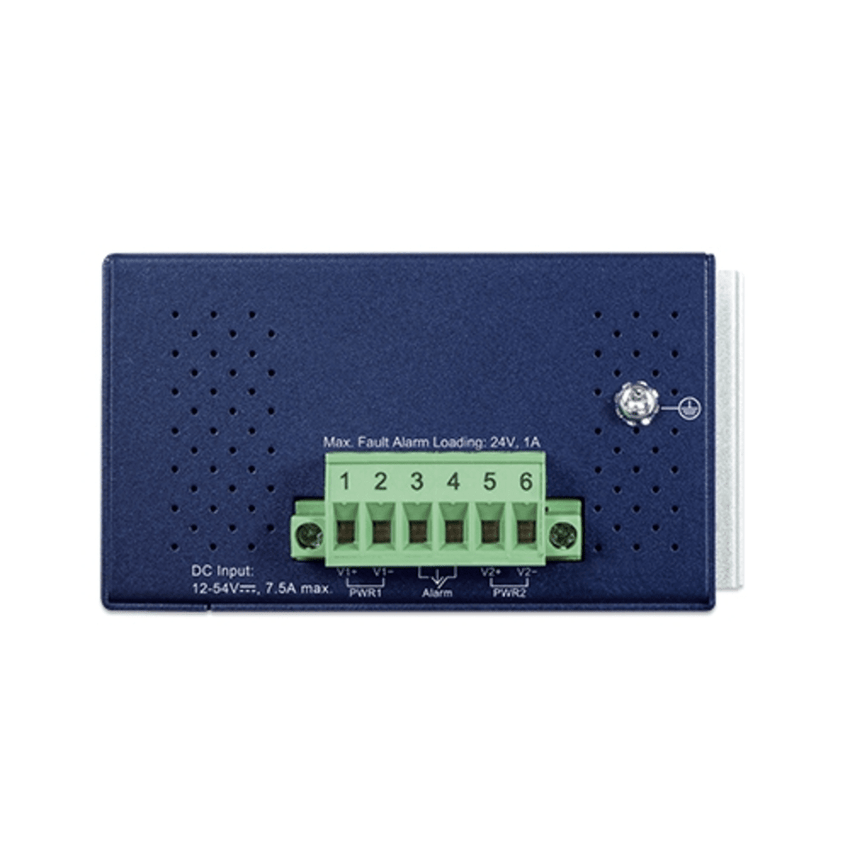 Convertidor de Medios PoE Industrial / Puertos 10G SFP+ y 10GBASE-T / PoE++ 802.3bt 95W / -40 a 75°C Operación / VLAN, ERPS, QoS /Cuenta con Doble Entrada para Fuente de Alimentación 12~54V
