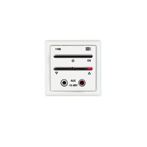 Módulo De Entrada Para Señal De Audio Auxiliar Con Encendido/Apagado Y Regulación De Volume, Color Blanco