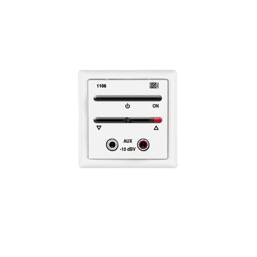 Módulo De Entrada Para Señal De Audio Auxiliar Con Encendido/Apagado Y Regulación De Volume, Color Blanco