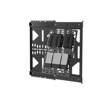 Montaje Deslizante de Almacenamiento AV | Capacidad de Carga 10 kg (22 lbs) | Rango de Deslizamiento 300 mm | Fabricado en Acero | Sistema de Sujeción Quick-Release sin Herramientas