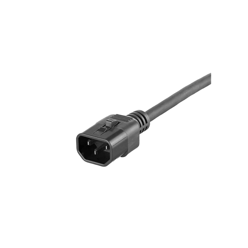 Cable de Alimentación Eléctrica Con Bloqueo Doble de Seguridad, de IEC C14 a IEC C13, 4 ft. de Largo, Color Negro, Paquete de 10 Piezas