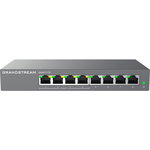 Switch de Red Administrable Capa 2 Lite / 8 Puertos Gigabit Ethernet / 4 Puertos PoE / VLAN / QoS / Snooping IGMP / Montaje en Pared y Escritorio / Compatible con GDMS