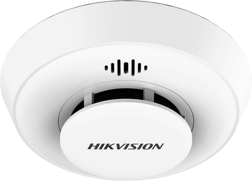 Detector de Humo Interlink con Funcion Hub / Doble Tecnología de Sensor de Luz / Alarma Auditiva 85dB / Batería de Litio 10 Años / Autoverificación / Compatible con Hik-Connect / Interconectable 30 Dispositivos