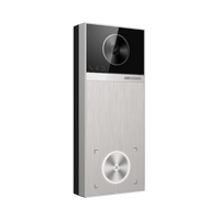 Videoportero / 4 Megapixel / Ángulo de Visión 150° / Control de 2 Cerraduras / Desbloqueo por Tarjeta, Hik-Connect y Estación Interior / IP65 / PoE IEEE802.3at / Compatibilidad ONVIF / H.265