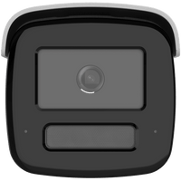 [ PROTECCIÓN ACTIVA ] Bala IP 4 Megapixel / Lente 4 mm / 60 mts IR / Exterior IP67 / Micrófono y Bocina Integrado (Audio de Dos Vías) / DARKFIGHTER / PoE+ / Luz Estroboscopica / ONVIF / Micro SD / 4 Analíticos