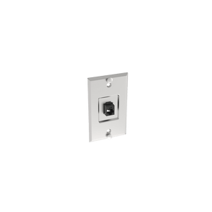 Placa de Pared Telefónica, Salida de 1 Puerto Keystone, Con Jack Cat5e Estilo TP, de Acero Inoxidable