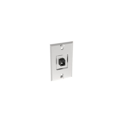 Placa de Pared Telefónica, Salida de 1 Puerto Keystone, Con Jack Cat5e Estilo TP, de Acero Inoxidable