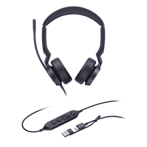 Diadema Alámbrica UH44 Dual UC de Yealink con Conectividad USB-C/A y Amplia Compatibilidad