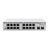 Switch MikroTik con 16 Puertos Gigabit Ethernet / 2 Puertos SFP+ 10G / Filtrado MAC y VLANs / SwOS Configuración Web