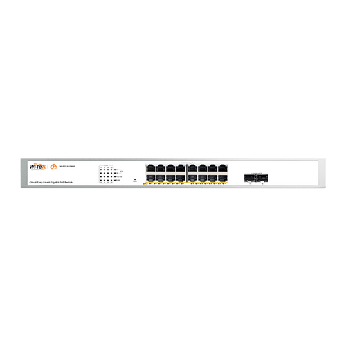 Switch Administrable PoE  / 16 puertos PoE af/at Gigabit /  2 x SFP Gigabit / Administración Cloud Gratuita / Presupuesto 240 W