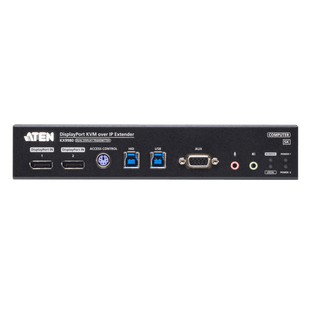 Extensor KVM over IP Dual Display 5K DisplayPort | Transmisión Sin Pérdidas Cero Latencia | Resolución 5120x2880 @ 30Hz | Dual SFP+ 10Gbps hasta 10 km | Redundancia de Energía y Red | Encriptación AES-256 | Gestió