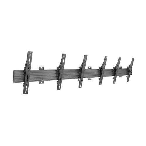 Soporte de Pared para TV / Riel Triple 400T / Capacidad 110 lbs (50 kg) / Compatible 32"-65" / VESA 100x100-600x400 mm / Ajuste Ángulo 5°-15° / Montaje Profesional