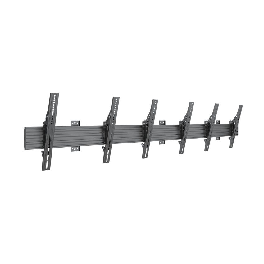Soporte de Pared para TV / Riel Triple 400T / Capacidad 110 lbs (50 kg) / Compatible 32"-65" / VESA 100x100-600x400 mm / Ajuste Ángulo 5°-15° / Montaje Profesional