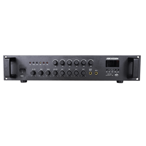 Amplificador de Audio | Bluetooth | 240 W | 6 Zonas con Control de Volumen Independiente | 70/ 100V COM | Montaje en Rack | Voceo y Musica Ambiental