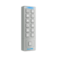 Teclado Autónomo / Diseño Slim Metálico / 1000 Tarjetas y Contraseñas /  Exterior IP65 / Lector de Tarjetas Prox EM / Salida Wiegand