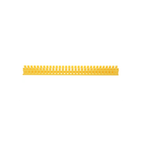 Canaleta Ranurada de PVC sin Tapa, Tipo H (Tapa Abisagrada), 2 in de Ancho, 2 in de Alto y 3048 mm de Largo, Color Amarillo
