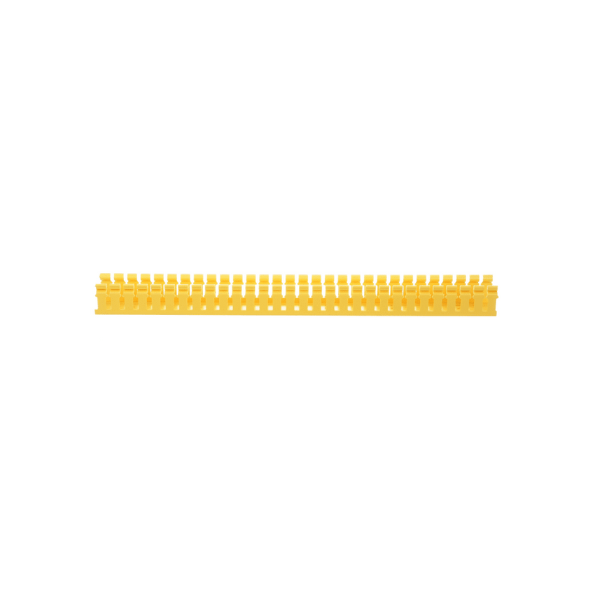 Canaleta Ranurada de PVC sin Tapa, Tipo H (Tapa Abisagrada), 2 in de Ancho, 2 in de Alto y 3048 mm de Largo, Color Amarillo