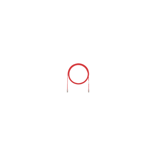 Cable de Parcheo TX6, UTP Cat6, Diámetro Reducido (28AWG), Color Rojo, 7.62 Metros (25 Pies)