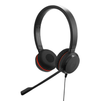 Jabra Evolve 20 DUO con Conexión USB C/A, Micrófono con Cancelación de Ruido de Ultima Generación, Configuración Plug and Play (4999-823-169)