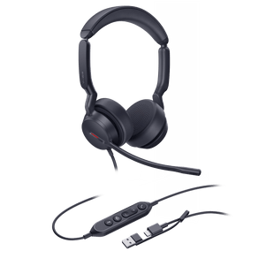 Diadema Alámbrica Yealink UH44 Dual USB-C/A Certificada con Microsoft Teams