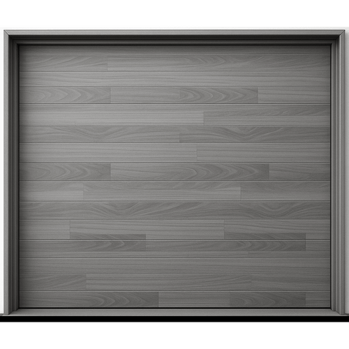 Puerta de Garage de Alta Calidad / Estilo Americano / Acabado Laminado PREMIUM / Color Gris / 18x8 Pies.