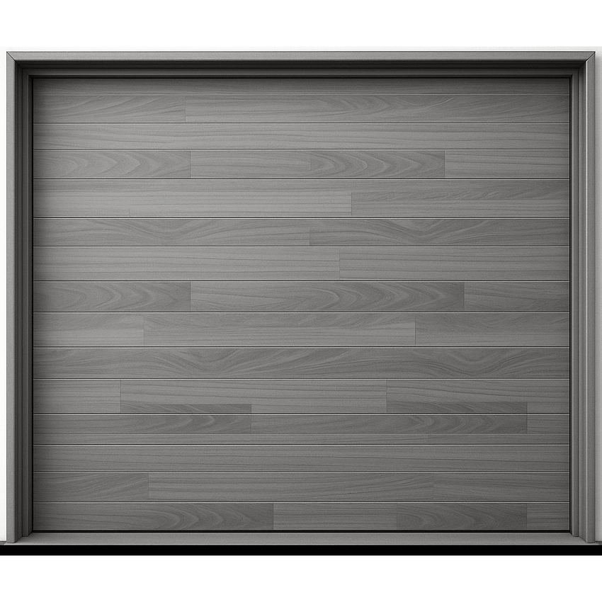 Puerta de Garage de Alta Calidad / Estilo Americano / Acabado Laminado PREMIUM / Color Gris / 18x8 Pies.