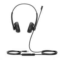 Diadema Alámbrica UH34 Dual de Yealink USB Compatible con Teléfonos IP y Computadoras.