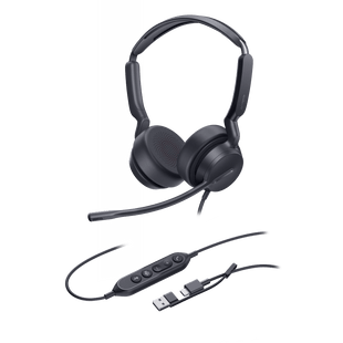 Diadema Alámbrica Yealink UH42 Dual con Audio HD y Conectividad USB-C/A Certificada con Microsoft Teams