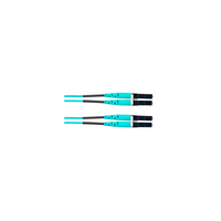 Jumper de Fibra Optica Multimodo 50/125 OM4, LC-LC Duplex, LSZH, Color Aqua, 3 Metros (9.84 Pies)