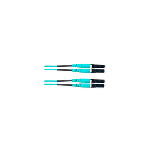 Jumper de Fibra Optica Multimodo 50/125 OM4, LC-LC Duplex, LSZH, Color Aqua, 3 Metros (9.84 Pies)