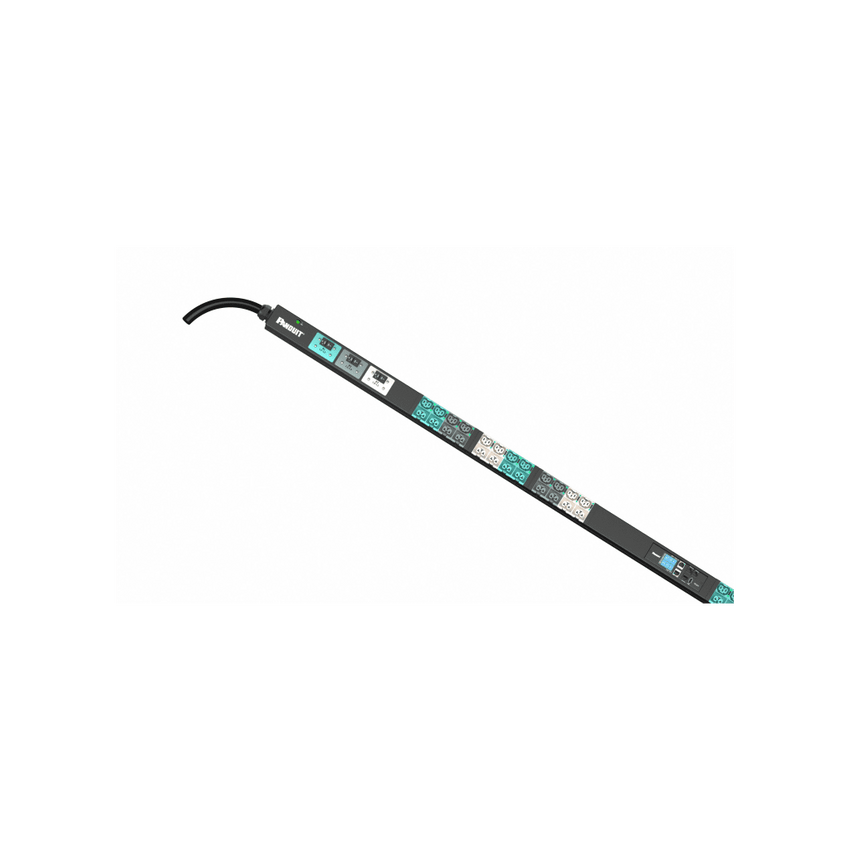 PDU Inteligente Monitoreable y Switchable EL2P para Distribución de Energía, Enchufe de Entrada NEMA L21-30P, Con 24 Salidas C13/C15 y 24 C13/C15/C19/C21, de Instalación Vertical, 208 Vca, 30 Amp