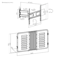ENCLOSURE PARA PANTALLA HASTA 75" |  RESISTENTE  A INTEMPERIE MONTURA PARED | CAPACIDAD  DE CARGA MAX. 50 KG