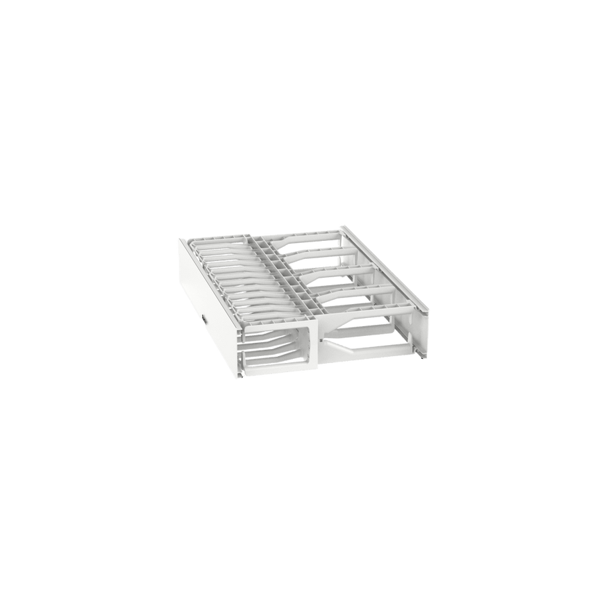 Organizador de Cables Horizontal NetManager de Alta Densidad, Doble (Frontal y Posterior), Para Rack de 19in, 2UR, Color Blanco