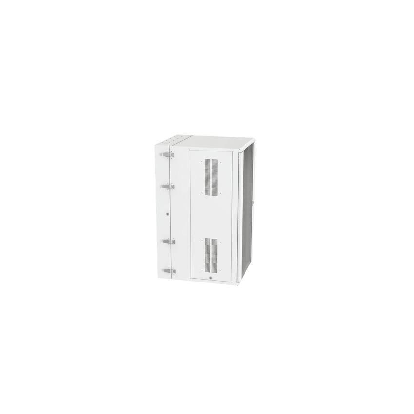 Gabinete PanZone de Montaje en Pared, de 19in, Puerta con Ventana de Seguridad, 26 UR, 762mm de Profundidad, Color Blanco