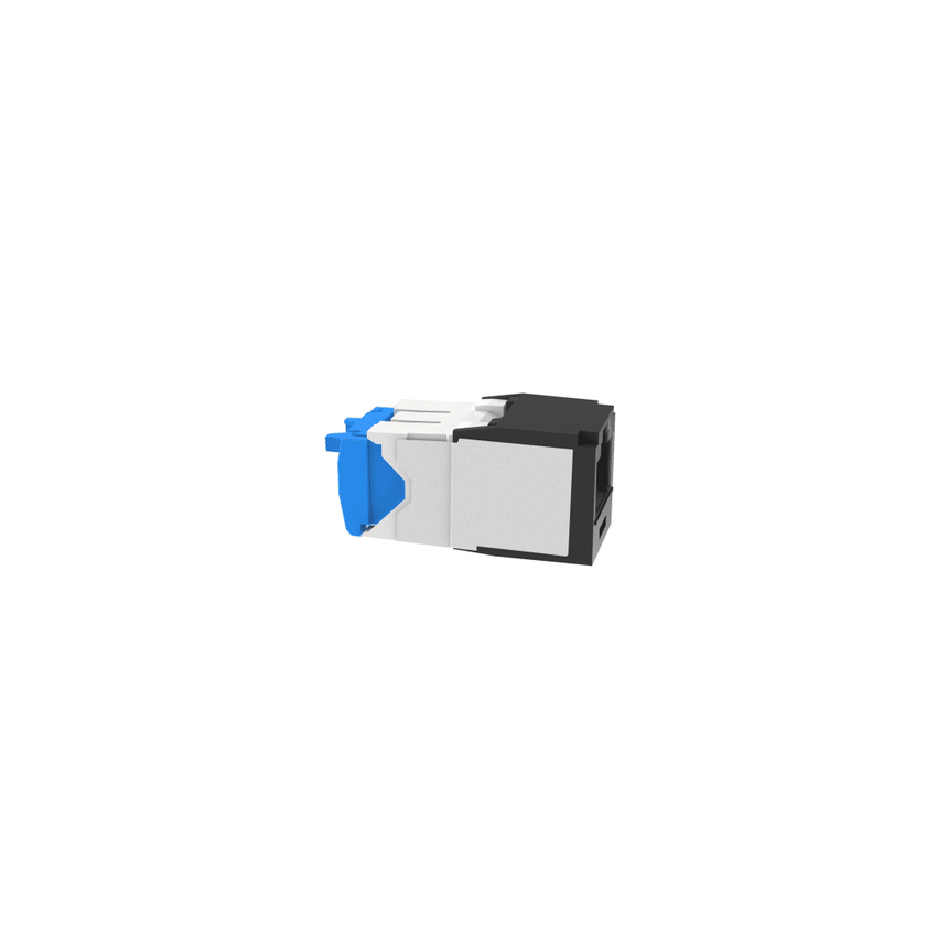 Conector Jack RJ45 Estilo TG, Mini-Com, Categor�a 6A, Con Gel Resistente a la Corrosi�n, de 8 Posiciones y 8 Cables, Color Negro