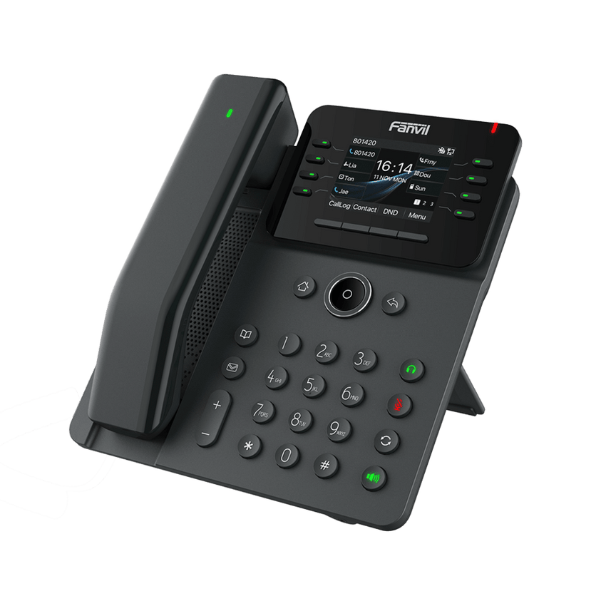 Teléfono IP / Handset Inalámbrico Bluetooth / 12 Líneas SIP / Pantalla IPS Táctil 2.8" HD / Conferencia 6 Vías / Puertos Gigabit / PoE 802.3af / OpenVPN / Hot Desking