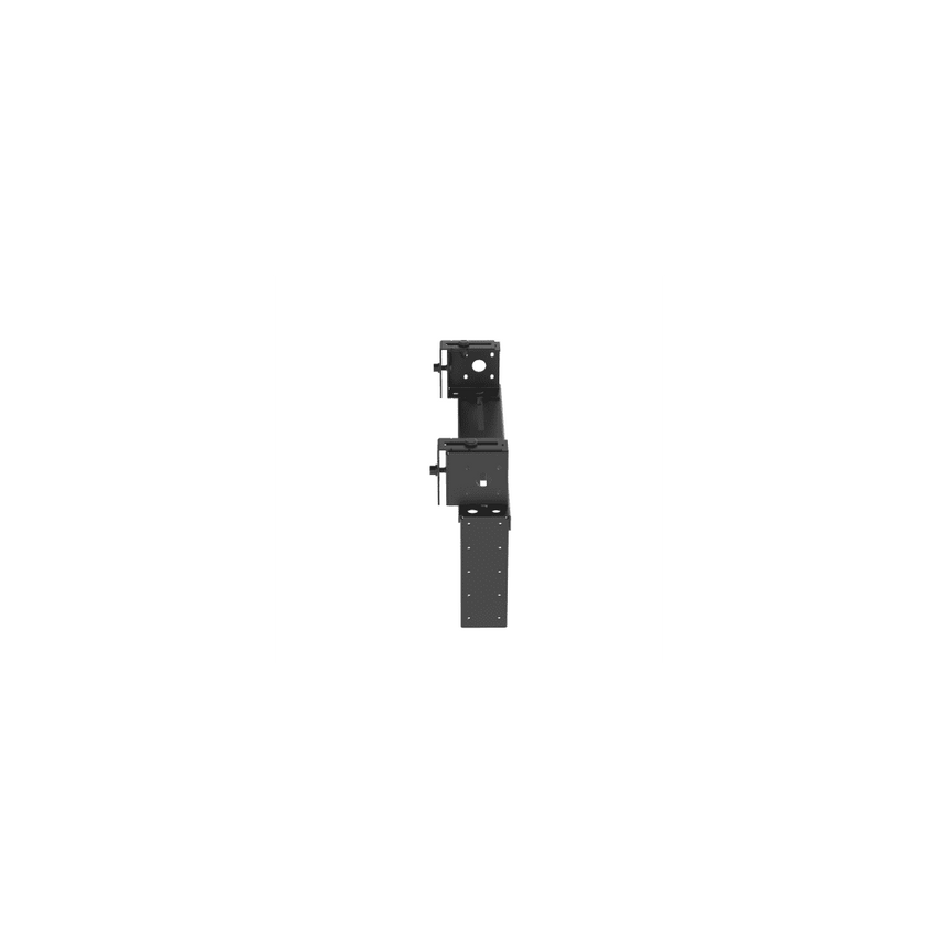 Rack de Distribución Aéreo de 2 Postes PanZone®, Rieles Roscados #12-24, de 4 UR, Color Negro